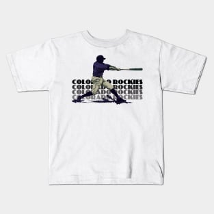 Retro Colorado Rockies Slugger Kids T-Shirt